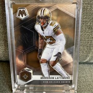 Custom 3D Floater - Marshon Lattimore Mosaic New Orleans Saints card
